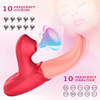 10 Brzina Realan Лизания Jezik Ružičasti Vibrator za Žene Bradavice Stimulacija Klitorisa Seks-Igračke za Odrasle Parove Masturbiraju