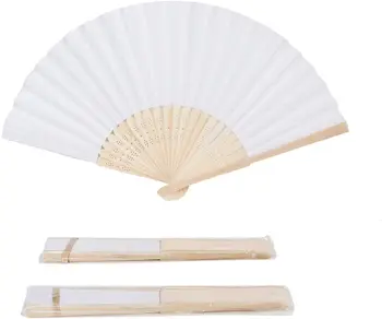 10 Paketića Бамбукового Sklapanje Ventilatora Ručnog Papira Presavijeni Ventilator za Svadbene Zurke i Uređenje Diy Poklon
