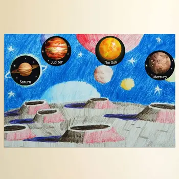 100 kom./rola Prostora Planet Naljepnice Torbe Merkur Mars je Planet Zemlja Brtvena Naljepnica Za Svemirske Rođenja Isporuke