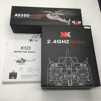 (2 baterijama) Izvorni WLtoys XK K123 6CH Brushless AS350 Skala 3D6G Sustav radio kontrolirani Helikopter RTF Ažuriranje V931 Poklon igračka