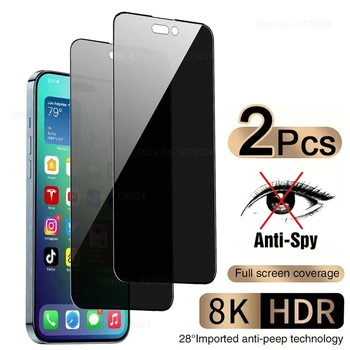 2 KOM. Zaštitna folija za ekran privatnosti za iPhone 11 14 12 13 Pro Max anti-spyware Kaljeno staklo za iPhone XS Max 7 8 Plus XR SE 6 6S Film