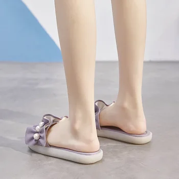 2022 Kožne papuče za žene ljeto nositi tetive mekani ručnici cipele HY-269