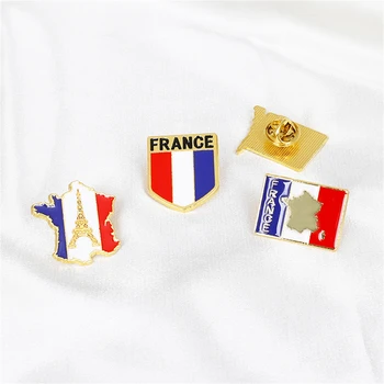 2022 Moda Rafting Francuska Zastava Broš Pariz-Eiffelov Toranj Ikone Ovratnik Igle S Lapels Francuska Kartica Broševi Modni Nakit Suvenir