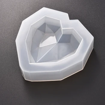 3D Oblik Srca Silikonski Kalup Smole Nakit Kalup UV Epoksi DIY Privjesci Privjesak Oblika Alata Za Izradu Nakita