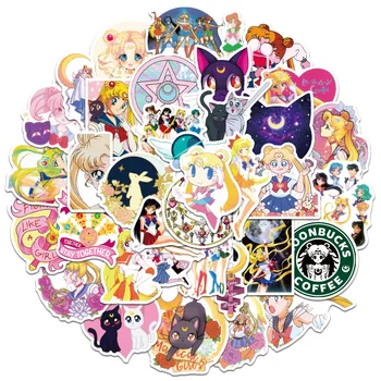 50шт Sailor Moon Naljepnica Vodootporni Kofer Laptop gitara Skateboard Naljepnica Slatka Anime Naljepnice Laptop Koža Naljepnica Paket