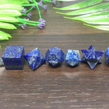 7шт lapis Lazuli Platonski Čvrsta Tijela Geometrijski Skup Čakra Reiki Iscjeljivanje Crystal Izrada Nakita