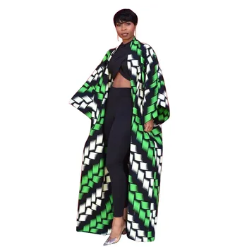 Afrički Haljine Za Žene Дашики Print Haljinu Plus Size Jaknu, Kaput, Afrička Odjeća Boubou Africain Femme Kaftan