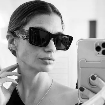 Berba Male Sunčane Naočale Ženska Moda Lucky Brand Pravokutni Nijanse Glases Za Žene Sunčane Naočale Klasična Moda Moderan