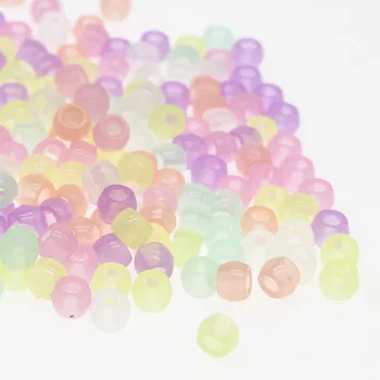CHONGAI 500 kom 6x8 mm Bačvastim perle, akrilne mješoviti sjaj boje za Dječje obrazovne odjeća zrna dar Izrada Nakita