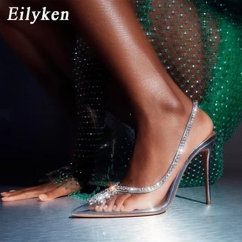 Eilyken/ Ženske cipele-brod Sa Štrasom, Trendi Sandale Od Prozirnog PVC-a Na Visokim Potpeticama, Elegantna Ljetne Večernje Vjenčanje Cipele Za Mladence