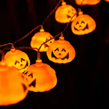 Halloween Bundeve Led Žarulja Niz Bundeva Pauk Večernje Svjetlo Sretan Halloween Večer Potrepštine Duh Bar Stolni Ukras I Dar Za Noć Vještica