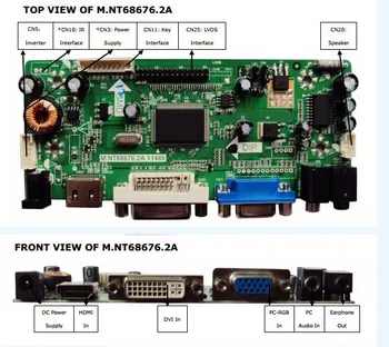 HDMI + DVI + VGA + AUDIO LCD kontroler kit 19,5 