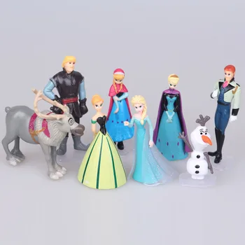 Igračke Disney 8 kom./compl. 5-9 cm Smrznuto Anna Elsa Gogol Olaf Figurice Za Djevojčice, Dječje Igračke Modne Lutke Model Igračke Najbolji Poklon