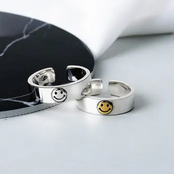 Korejski Etničke Jednostavan Prsten sa Smiješkom za Žene, Prstenje za Djevojke, Ženske, Богемные Berba Modni Nakit, Novi
