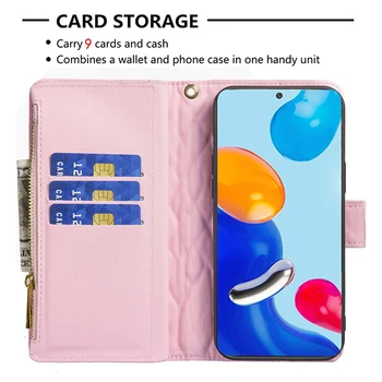 Kožna torbica-novčanik zatvarač Za Xiaomi Redmi Note 11 Pro 11S 11E 10 Pro 10S 9 Pro 10 10C 9 9A 9C 9T Poco X3 Pro M3 F3 11T 12 Lite