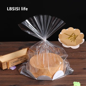 LBSISI Life 20 kompleta 6 8 Inča Krušne Papir za Pakiranje Paketa Bombona Kolačiće Kutije Za Keks Torte Prozirni Poklon Za Zurke Vjenčanje Papir Samostalno Postolje