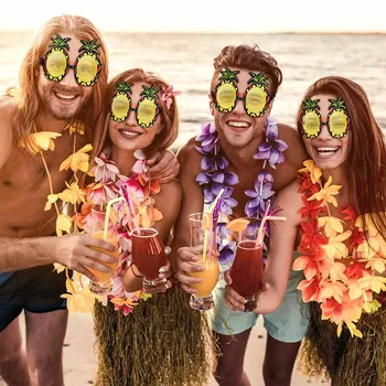 Ljetne Zabave Sunčane Naočale Za Stranke, Havajski Stil Flamingo Cvijet Ananasa, Rzeszow, Naočale, Nakit Za Svadbene Zurke, Pribor Za Aktivnosti
