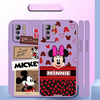 Luksuzni Strme Mickey i Minnie Disney Za Xiaomi Redmi Note 11 11S 11T 10S 10 9S 9T 9 8T 8 Pro Plus 5G Tekući Ropes Torbica Za Telefon