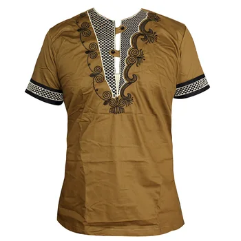 Majice s po cijeloj površini Дашики u Afričkom stilu s Vezom, Ljetna Majica Kratkih rukava Дашики 2021, Moderan Stil, Odjeća Riche Bazen za Muškarce