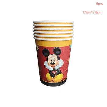 Mickey Mouse Večernje Uređenje Jednokratna Kuhinjske Papirnate Čaše Tanjuri Baloni Dekor Dječji Tuš Za Djecu Rođendan Večernje Pribor