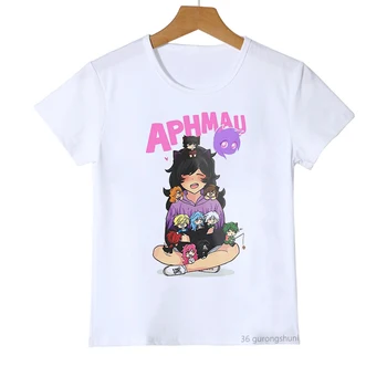 Nova Majica Za djevojčice, Zabavna Majica sa japanskim Anime, Aphmau Squad Mačka, Dječja Majica s Cartoonish po cijeloj površini, Ljetna Univerzalni Odjeća, Za Dječake I Djevojčice, Vrhovima