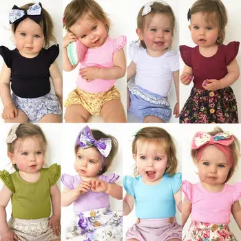 Nova Odjeća Za male Dječake 0-24 m, Kombinezon S Kratkim Rukavima Za Djevojčice, Odjeća Za Bebe, Dječji Kombinezon, Kombinezon s Ruffles Za Novorođenčad