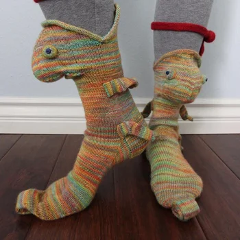 Novi božićni poklon čarape morski pas kameleon krokodil 3D kreativni široka usta kukičane čarape slatka novost zimske tople čarape za seks