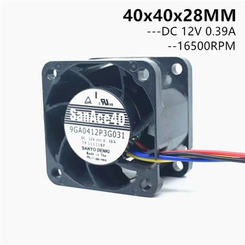 Novi San Ace 40 mm 4 cm Server-side Fan 4028 40x40x28 mm 9GA0412P3G031 Ventilator kućišta server 12 U 0.39 A Ventilator za hlađenje, 16500 o/min. 4PIN
