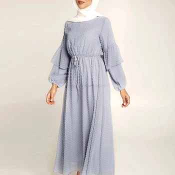 Plus Size Haljina Elegantan Moderan Duga Haljina S Okruglog Izreza I Dugi Rukav Muslimanska Proljetna Odjeća Na Bliskom Istoku