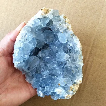 Prirodni Kamen Je Kristalno Plavim Klaster Kamen Mineralni Uzorak Crystal Kamen Magija Feng Shui Energija Kamena Dekoracija Sobe