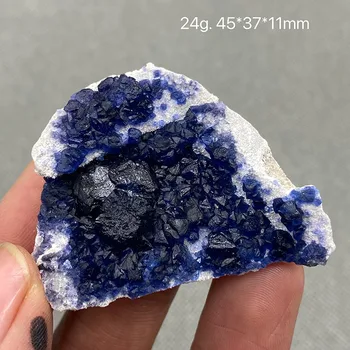 Prirodni plavi fluorit Mongoliji Uzorak minerala klaster Kamenja i kristala Zdrav crystal Besplatna dostava