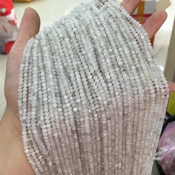 Prodaja na veliko prirodno Bijeli Mjesečev Kamen Perle Malo Cut-Rasute Perle za Izradu Nakita DIY Šarm Ogrlica Narukvica Pribor