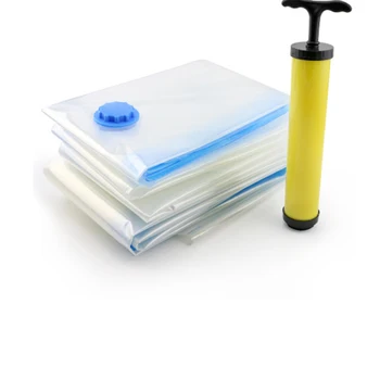 Prozirna vrećica s vakuum brtvom, kompaktni organizator za odjeću, praktičan dodatak za pohranjivanje zatvarač za putovanja, ormar, tavan, 50x70 cm