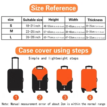 Putni Prtljag Zaštitni poklopac Tekst Pismo Predložak dodatna Oprema za Fleksibilna Torbica za kofer Odnosi Na 18-28 inča