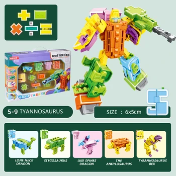 PUXIDA 0-9 Sobu Transformacija Robot Igračke Ljubimac Dinosaur Dijete Prikuplja Gradivni Blokovi Deformacija Figure Igračka Poklon