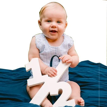 Rekvizite za fotografiju pucati za rođendan mjeseca za bebe i Djecu - Drveni Registarskih oznaka Fotograf Registarske pločice