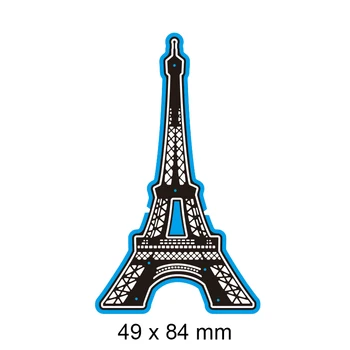 Rezanje Marke Eiffelov Toranj Nove Metalne Šablone DIY Скрап Rezervacija Papirnatih Kartica Izrada Ukrasa 49*84 mm