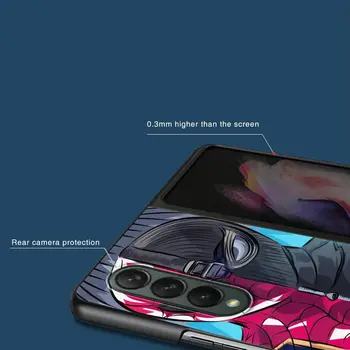 Sklopivi Crna Torbica za Samsung Galaxy Z Fold 4 Z Fold 3 Telefona Funda ZFold3 ZFold4 Tvrdi šok-dokaz Torbica Popularan Marvel Spider-Man