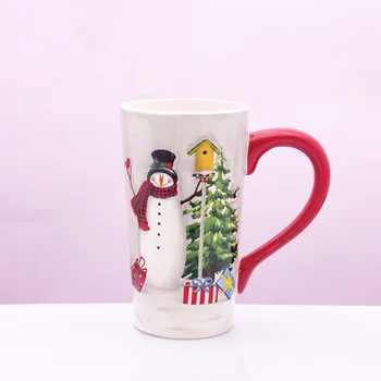 Sretan Božić ReliefCeramic Djed Mraz Šalice Moderna Posuđe Za Piće Šalica Kave S Mlijekom Božićno Bubalo Božićni Dar Božićne Proizvode