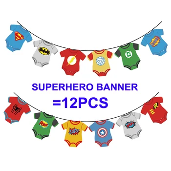 Super Heroj Papir Bannere, zastave dječji rođendan Dekoracija Proizvodnja Zobene pahuljice-Dječji Tuš Home Dekor za Dječje Sobe