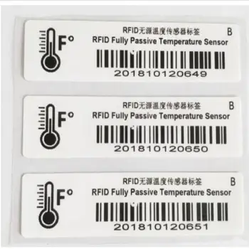 Tag naljepnica osjetnika temperature 840-960mhz gen2 epc UHF RFID pasivna za opskrbu hladnog lanca