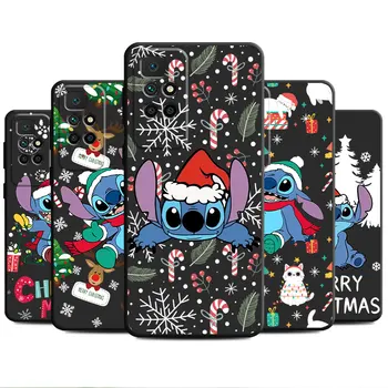 Torbica Crna Torbica Funda za Xiaomi Redmi 11 10 9 8 10C 9A 10A 9C A1 K40 K50 Pro Plus 8A 9i Telefon Disney Stitch sretan Božić