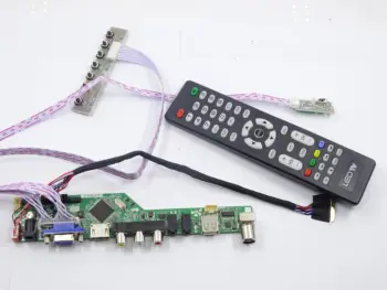 Univerzalni kompatibilan LTN156AT19/B116XW02/HB140WX1 Naknada upravljački program za kontroler zaslon VGA daljinski upravljač TV AV 1366 × 768 40pin LCD led komplet