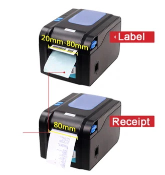 Veleprodaja Xprinter brand 20-80 mm termalni pisač termalni pisač za naljepnice Rceipt/pisač za naljepnice XP-370B s automatskog čišćenja