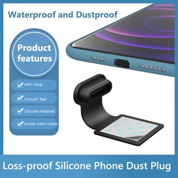 Zaštitni Silikonski Prašinu Priključak za Telefon, Univerzalni Ugrađeni Utor za Punjenje, Vodootporan ultra-tanki 0,4 mm za iPhone Micro Type-C