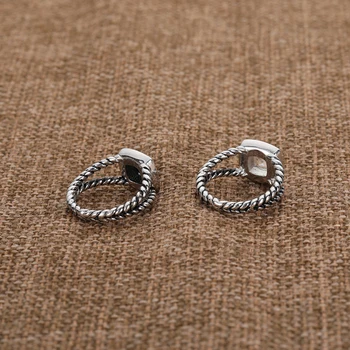 ŽAD ANĐEO Prsten od Umjetne Crnog Oniksa s kubični cirkon Moderan Dizajn Donje Vjenčanja Vjenčani Prsten