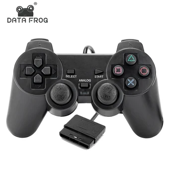Žični kontroler DATA FROG Za PS2 konzoli S dvostrukim Vibracija Žičani daljinski Kontroler Za navigacijske tipke Sony Playstation 2